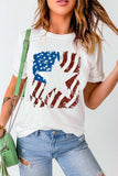 US Flag Graphic Round Neck Tee - Trendsi - Flyclothing LLC