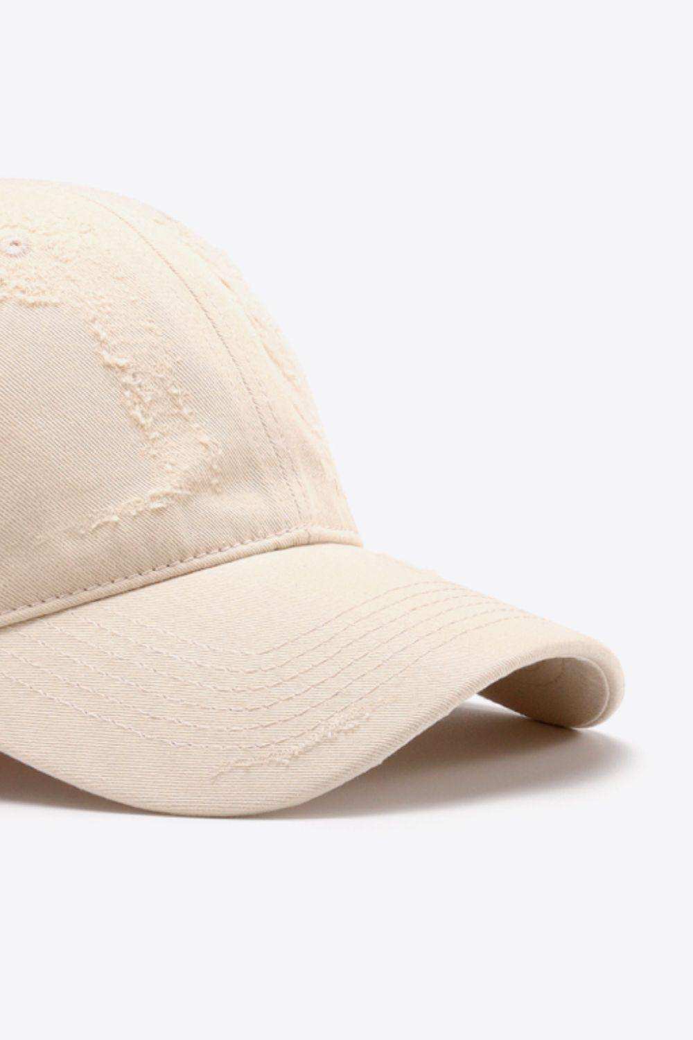 Distressed Adjustable Baseball Cap - Trendsi - Flyclothing LLC