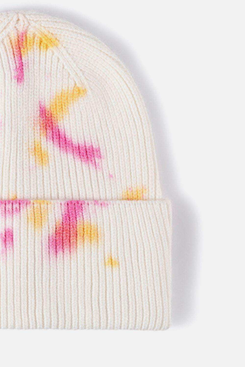 Tie-Dye Cuffed Rib-Knit Beanie Hat - Trendsi - Flyclothing LLC