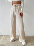 Drawstring Wide Leg Pants - Trendsi