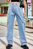 Loose Fit Long Pants with Pockets - Trendsi