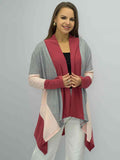 Color Block Open Front Cardigan - Trendsi