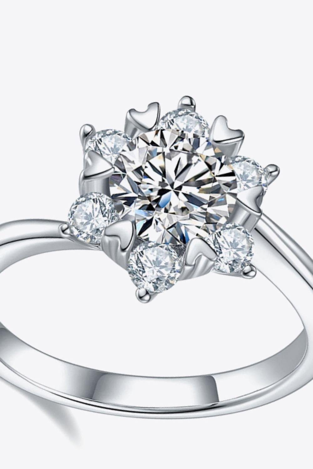 1 Carat Moissanite Zircon Ring - Trendsi