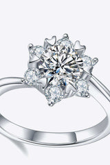 1 Carat Moissanite Zircon Ring - Trendsi - Flyclothing LLC