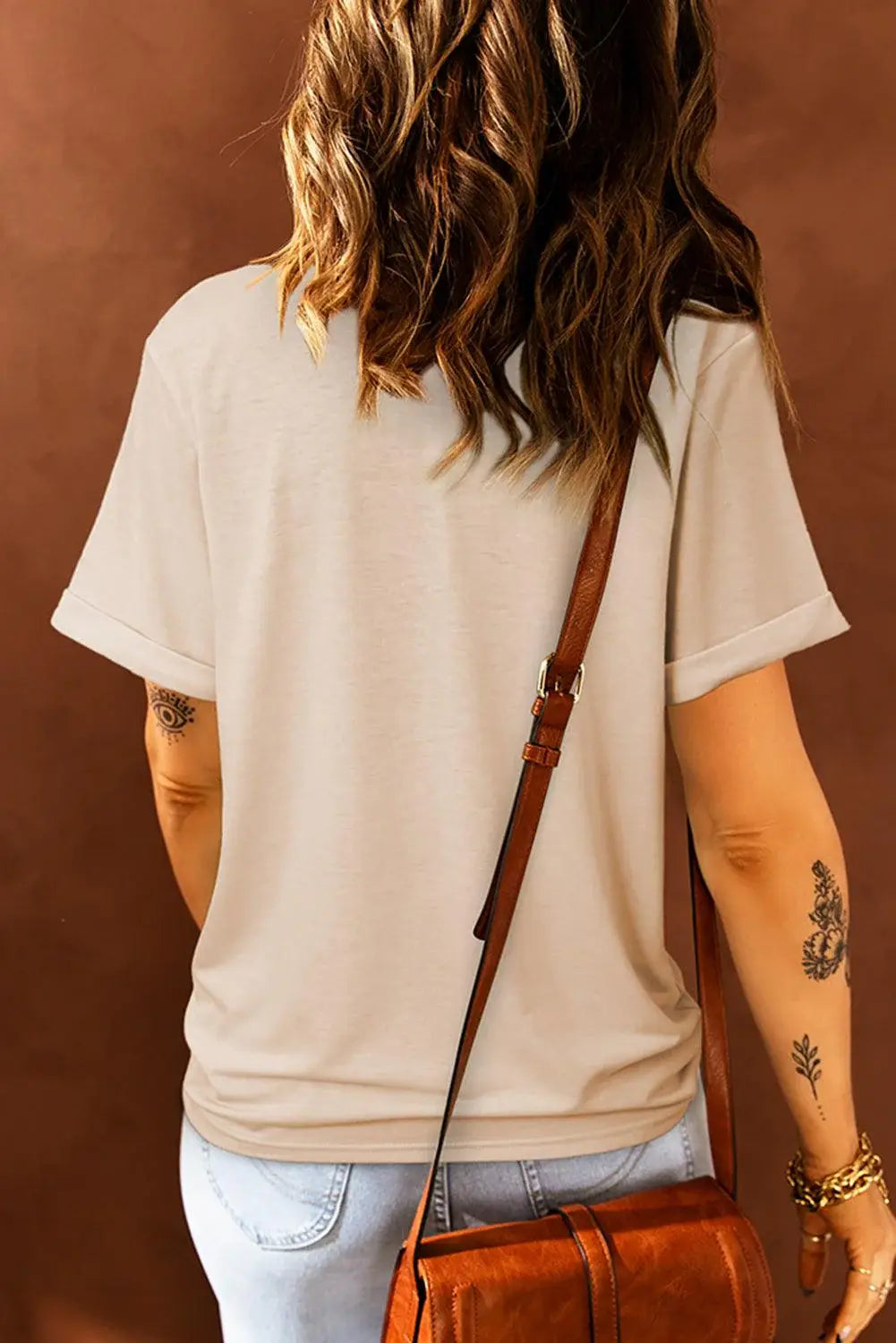 Western Graphic Round Neck T-Shirt - Trendsi - Flyclothing LLC