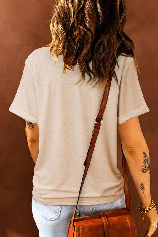 Western Graphic Round Neck T-Shirt - Trendsi - Flyclothing LLC