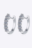 1 Carat Moissanite Hoop Earrings - Trendsi - Flyclothing LLC