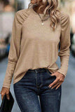 Round Neck Long Sleeve T-Shirt - Trendsi - Flyclothing LLC