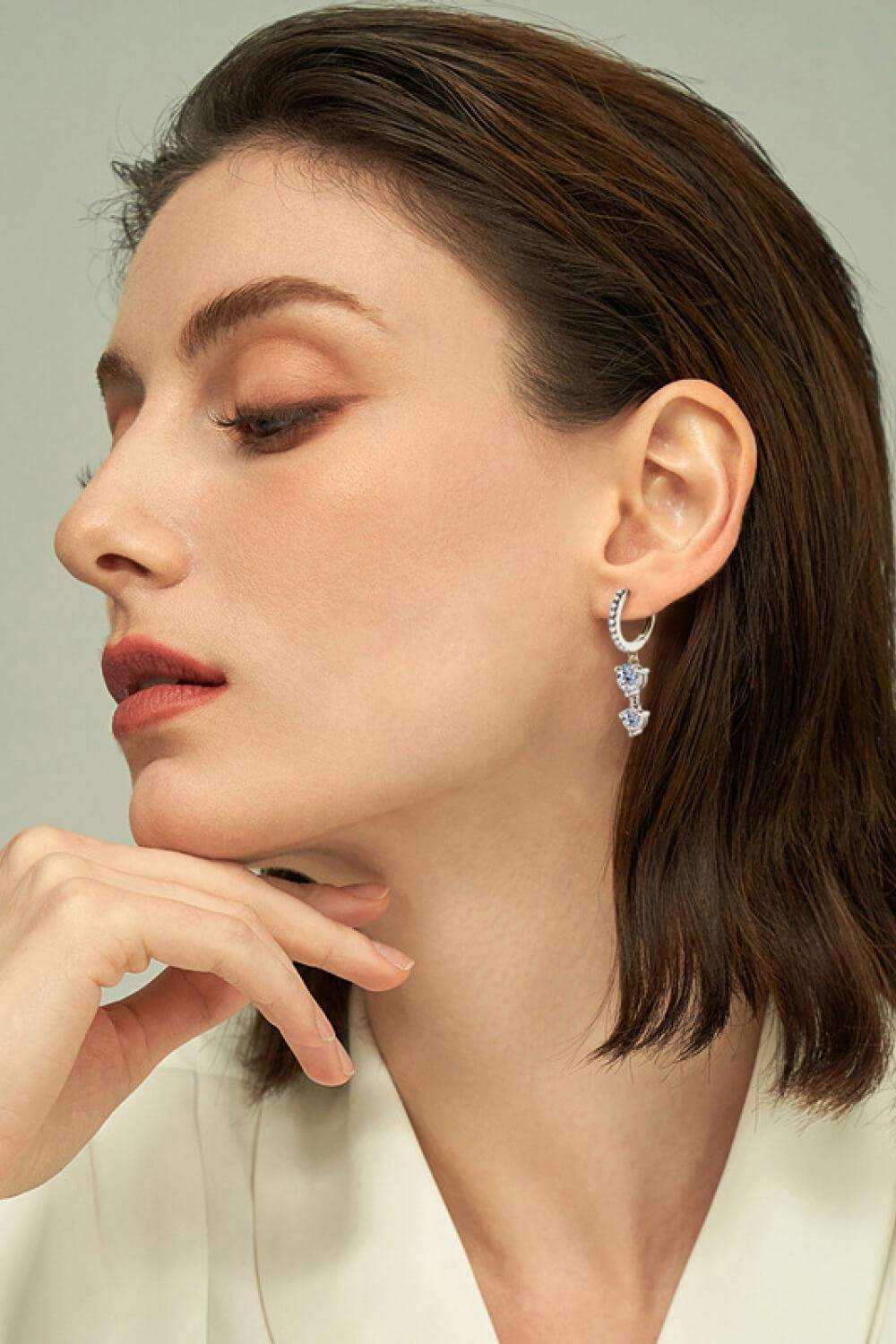 Be The One Moissanite Drop Earrings - Trendsi - Flyclothing LLC