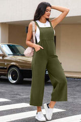 Pocketed Wide Leg Overall - Trendsi - Flyclothing LLC