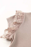Lace Detail Round Neck Cap Sleeve T-Shirt - Trendsi - Flyclothing LLC