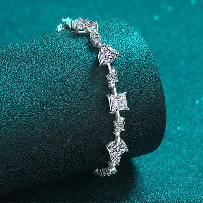 6.2 Carat Moissanite 925 Sterling Silver Bracelet - Trendsi - Flyclothing LLC