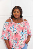 Sew In Love Full Size Fresh Take Floral Cold-Shoulder Top - Trendsi - Flyclothing LLC