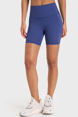 Staying Cozy Wide Waistband Biker Shorts - Trendsi - Flyclothing LLC