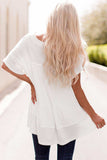 Flutter Sleeve High-Low Top - Trendsi - Flyclothing LLC