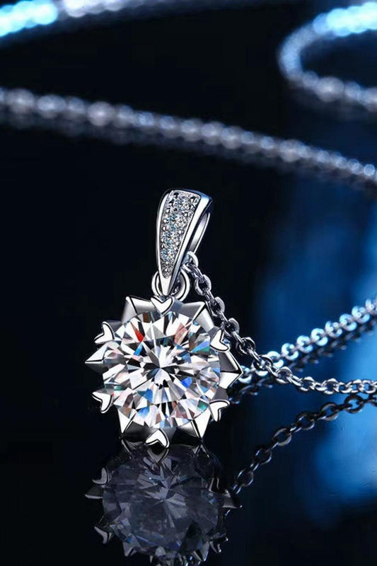 Looking At You 2 Carat Moissanite Pendant Necklace - Trendsi
