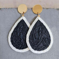 Raffia Grass Teardrop Earrings - Trendsi