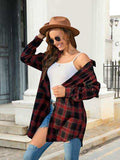 Plaid Button Up Dropped Shoulder Shirt - Trendsi - Flyclothing LLC