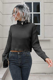 Turtleneck Dropped Shoulder Sweater - Trendsi - Flyclothing LLC