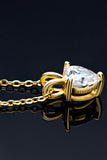 1 Carat Moissanite Heart-Shaped Pendant Necklace - Trendsi