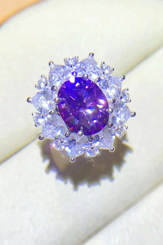 3 Carat Moissanite Platinum-Plated Ring - Trendsi - Flyclothing LLC