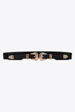 Double Buckle Elastic Belt - Trendsi