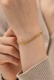 Heart Chain Lobster Clasp Bracelet - Trendsi