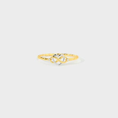 Number 8 Heart 925 Sterling Silver Ring - Trendsi