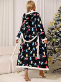 Tie Waist Hooded Robe - Trendsi - Flyclothing LLC