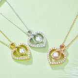 1 Carat Moissanite 925 Sterling Silver Heart Shape Necklace - Trendsi
