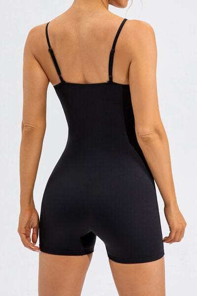 Spaghetti Strap Round Neck Romper - Trendsi - Flyclothing LLC