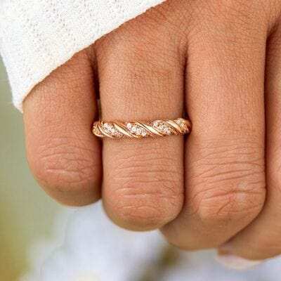 925 Sterling Silver Inlaid Zircon Ring - Trendsi - Flyclothing LLC