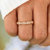 925 Sterling Silver Inlaid Zircon Ring - Trendsi
