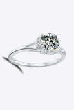 1 Carat Moissanite Split Shank Ring - Trendsi