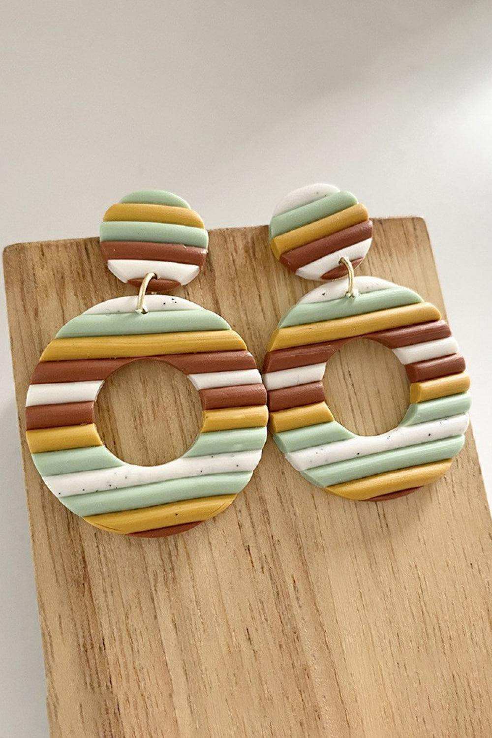 Round Shape Dangle Earrings - Trendsi - Flyclothing LLC