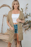 Open Front Sweater Cardigan with Pockets - Trendsi - Flyclothing LLC