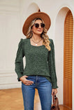 Square Neck Puff Sleeve Top - Trendsi - Flyclothing LLC