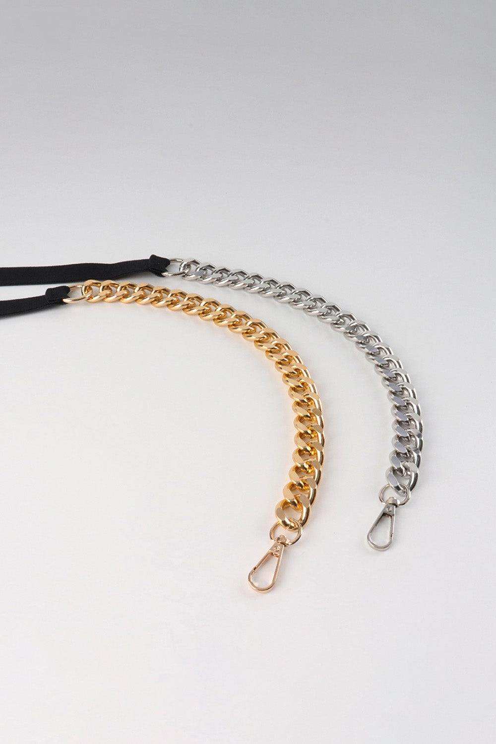Half Alloy Chain Elastic Belt - Trendsi - Flyclothing LLC