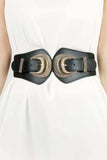 Shell Double Buckle Elastic Wide Belt - Trendsi - Flyclothing LLC