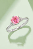 1 Carat Moissanite Contrast 925 Sterling Silver Ring - Trendsi - Flyclothing LLC