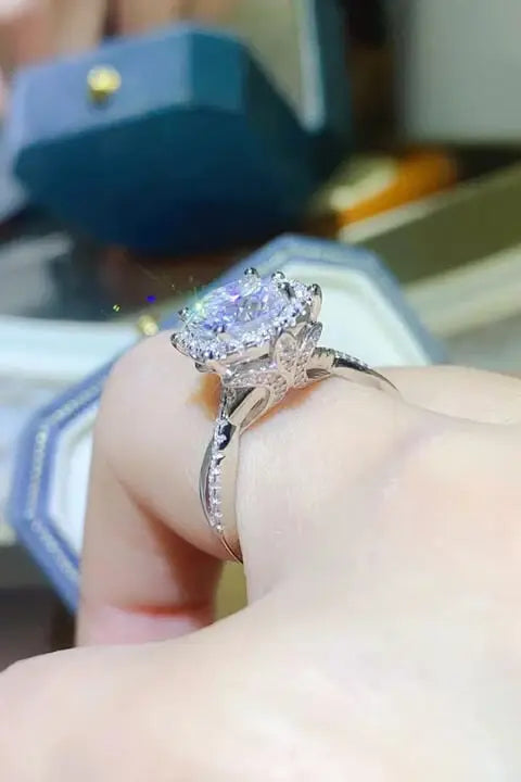 2 Carat Moissanite 925 Sterling Silver Ring - Trendsi - Flyclothing LLC