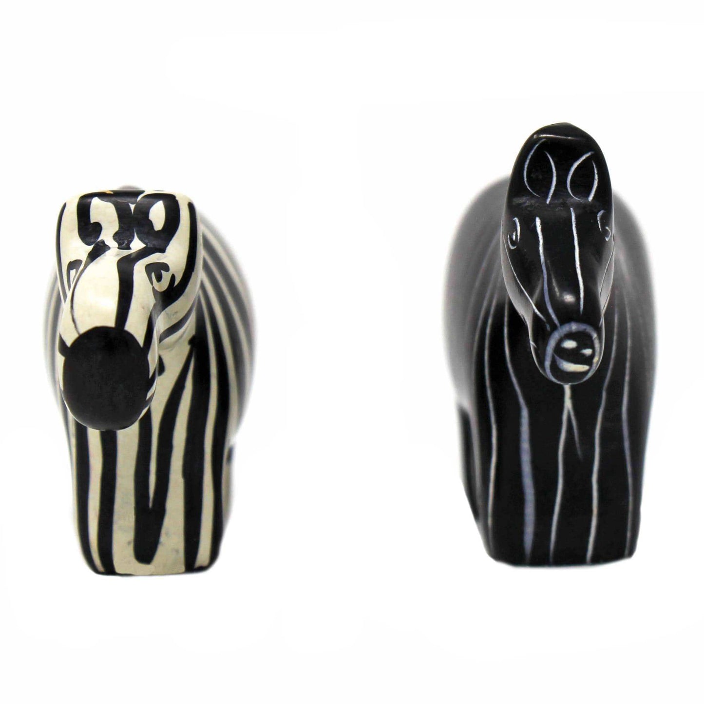 Zebra Soapstone Sculptures, Set of 2 - SMOLArt - Flyclothing LLC