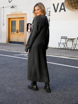 Full Size Collared Open Front Duster Cardigan - Trendsi - Flyclothing LLC