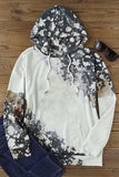 Printed Drawstring Kangaroo Pocket Hoodie - Trendsi - Flyclothing LLC