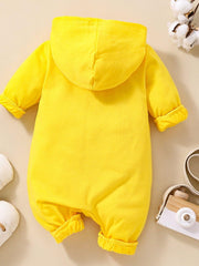 Baby LITTLE BOSS Graphic Hooded Jumpsuit - Flyclothing LLC
