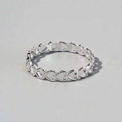 Heart Shape 925 Sterling Silver Ring - Trendsi - Flyclothing LLC