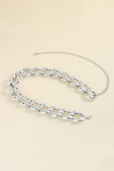 1.2" Width Acrylic Curb Chain Belt - Trendsi - Flyclothing LLC