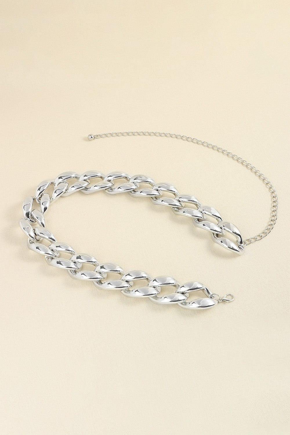1.2" Width Acrylic Curb Chain Belt - Trendsi