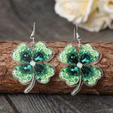 Lucky Clover Acrylic Dangle Earrings - Trendsi - Flyclothing LLC