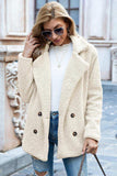 Full Size Lapel Collar Sherpa Coat - Trendsi - Flyclothing LLC